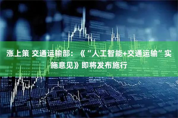 涨上策 交通运输部：《“人工智能+交通运输”实施意见》即将发布施行
